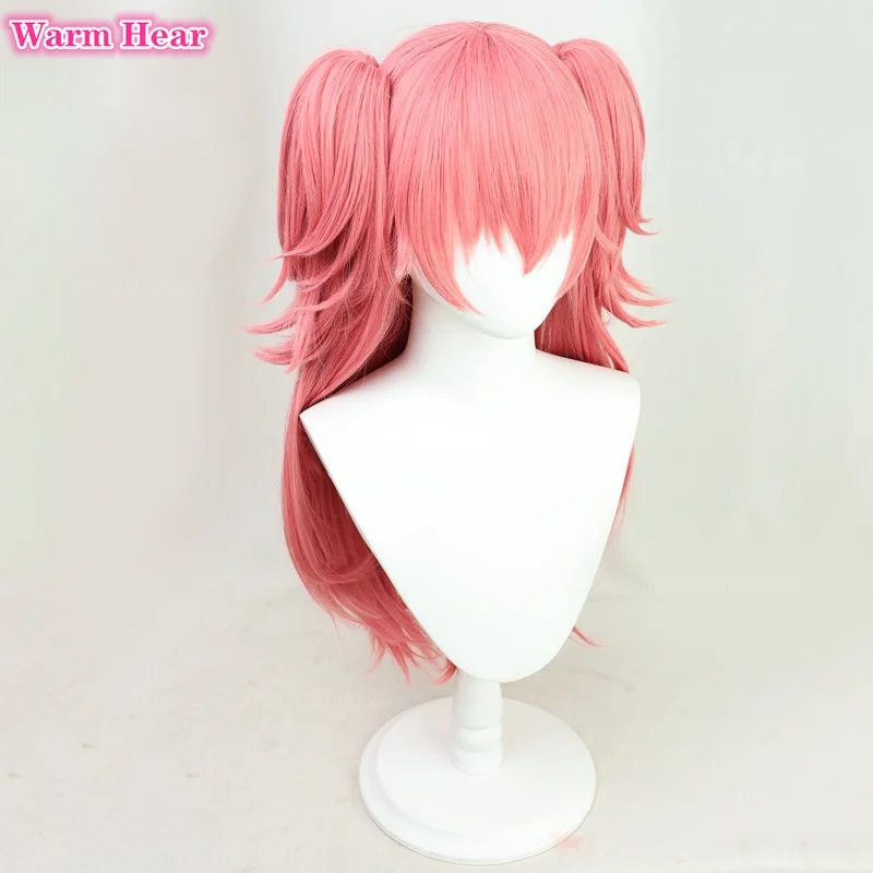 new Momoi Airi Cosplay Wig Anime Long 70cm Pink Double Ponytail 2025 Clips Wig Hairpin Heat Resistant Hair Halloween Party Wigs + Wig Cap