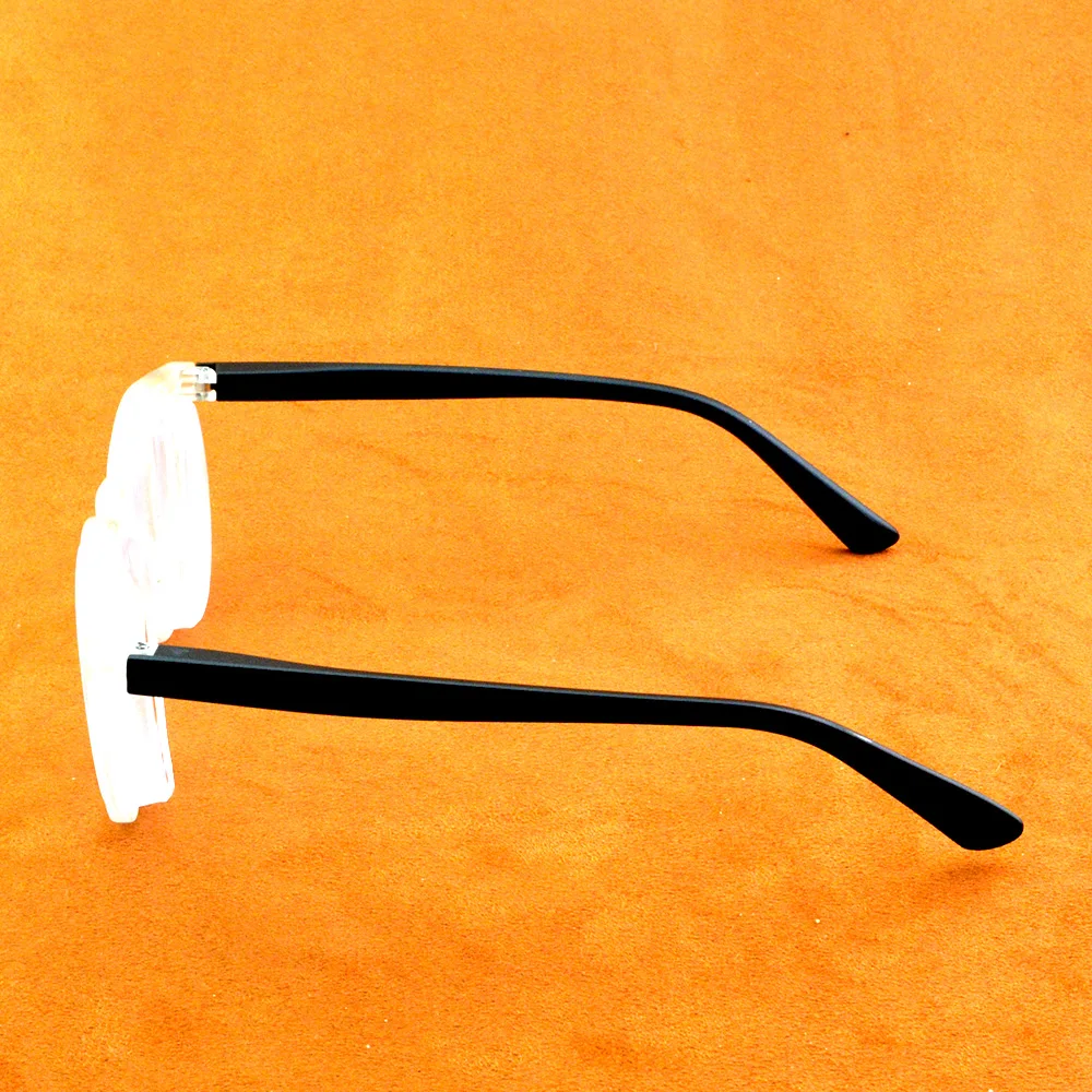 White Transparent Round Alloy Temple High Myopia Myopic Myodisc Goc Glasses -11D -12D -13D To -20d