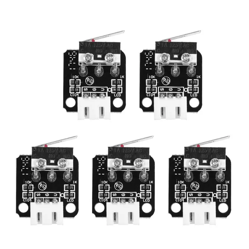 Micro Switch PCB X/Y/Z Axis End Stop Limit Switch 3Pin N/O N/C Easy to Use Control 3D Printer Accessories for CR-10 Ender 3