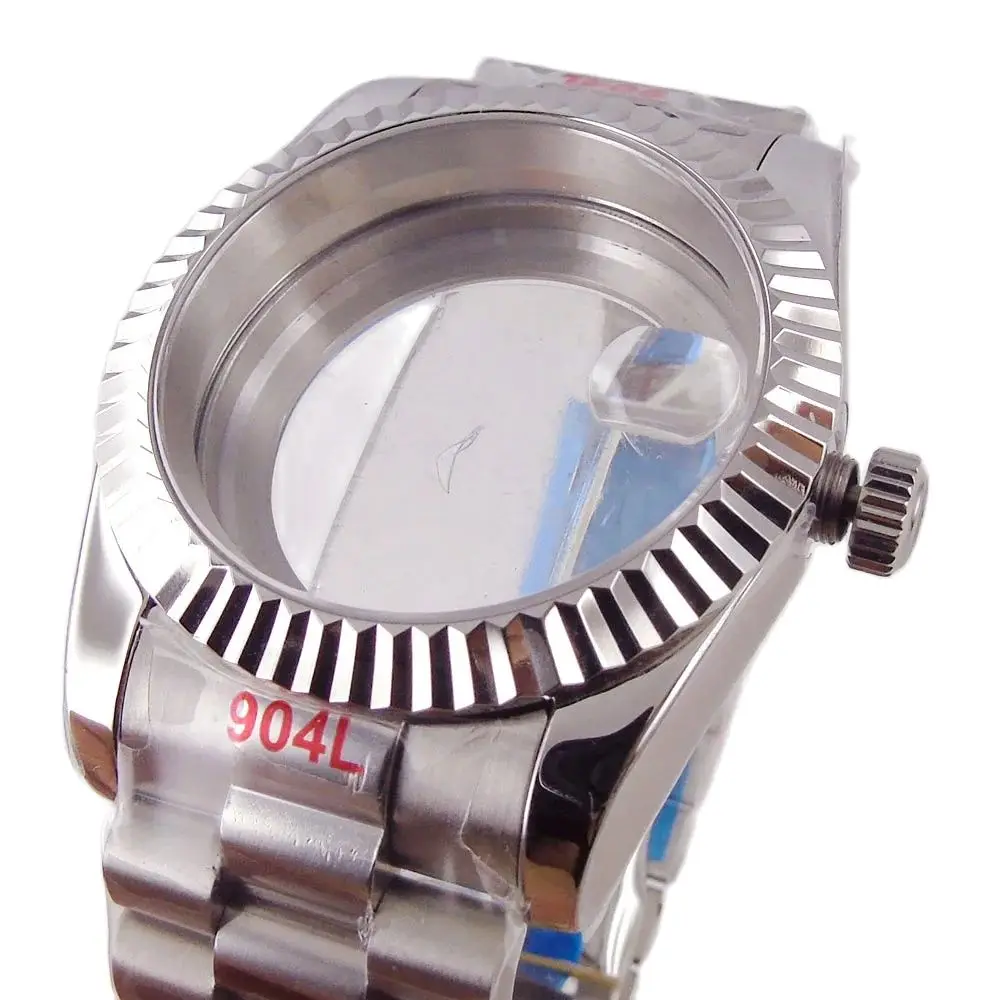 36mm 39mm Waterproof Sier Fluted Curved 2025 Watch Case for NH34 NH35 NH36 NH38 new NH39 NH70 NH72