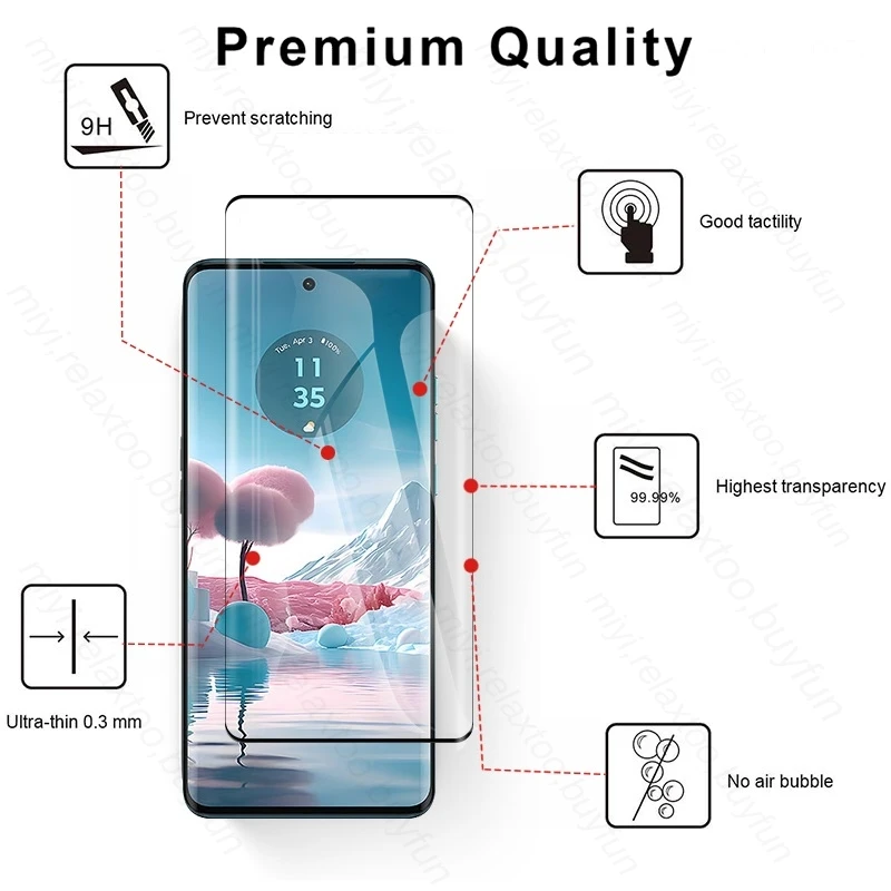 4 In 1 Camera Lens Screen Protector Tempered Glass Case Cover For Motorola Edge40 Edge 40 Neo Pro 5G Protective Glass Edge40Neo