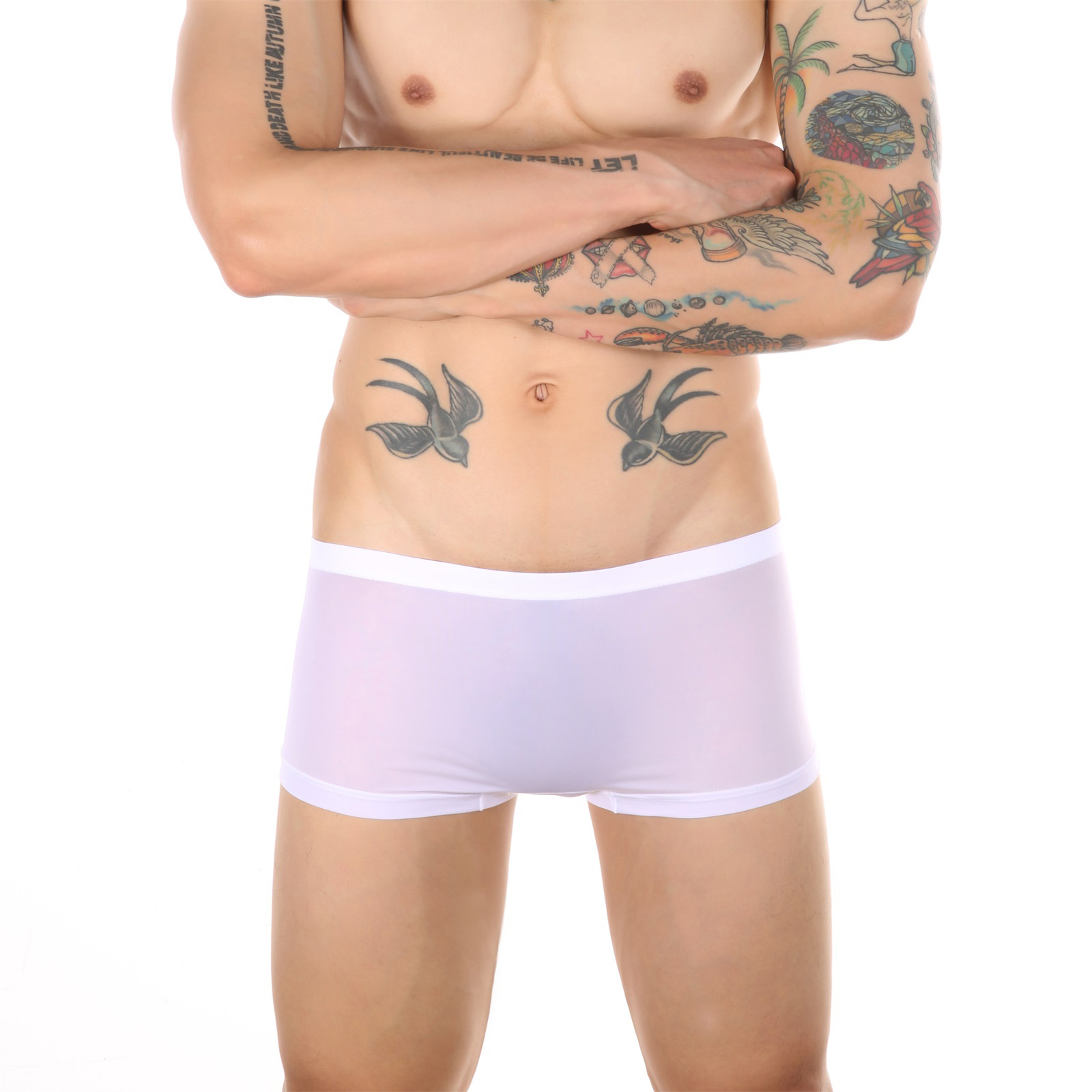 CLEVER-MENMODE Ice 2025 Silk Men Underwear Ultra-thin Sexy new Translucent Boxers Men's Panties Boxer Short Cool Underpants Hombre