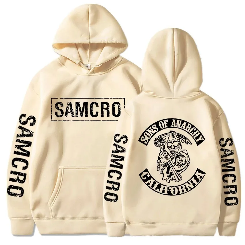 Sons of Anarchy SAMCRO Graphic Hoodie Man Streetwear Autumn Men Womnen High Quality Vintage Rock Punk Hoodies Sweatshirt Tops