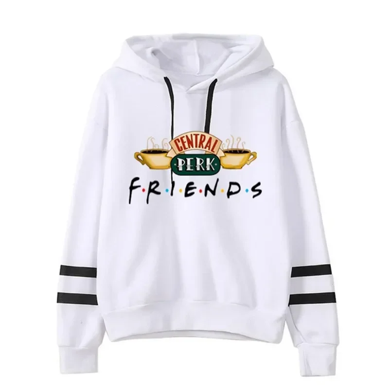 Friends Letter Printing Hoodies for Women Daily Sport Pullover Sweatshirt Casual Female Fleece Loose Outdoors Tops