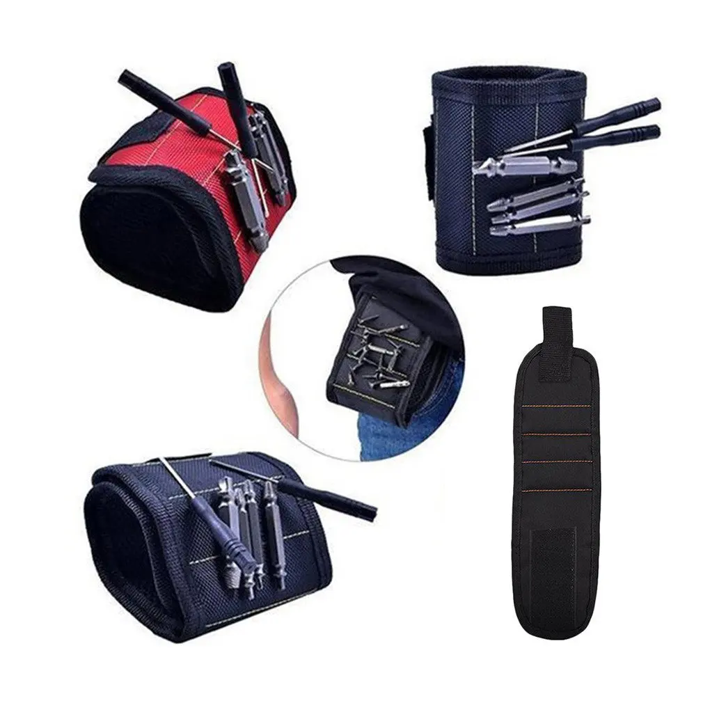 Portable Magnetic Wristband Portable Tool Bag Electrician Wrist Tool For Screw Nail Nut Bolt Drill Bit new Repair Kit 2025 Bracelet 1pcs