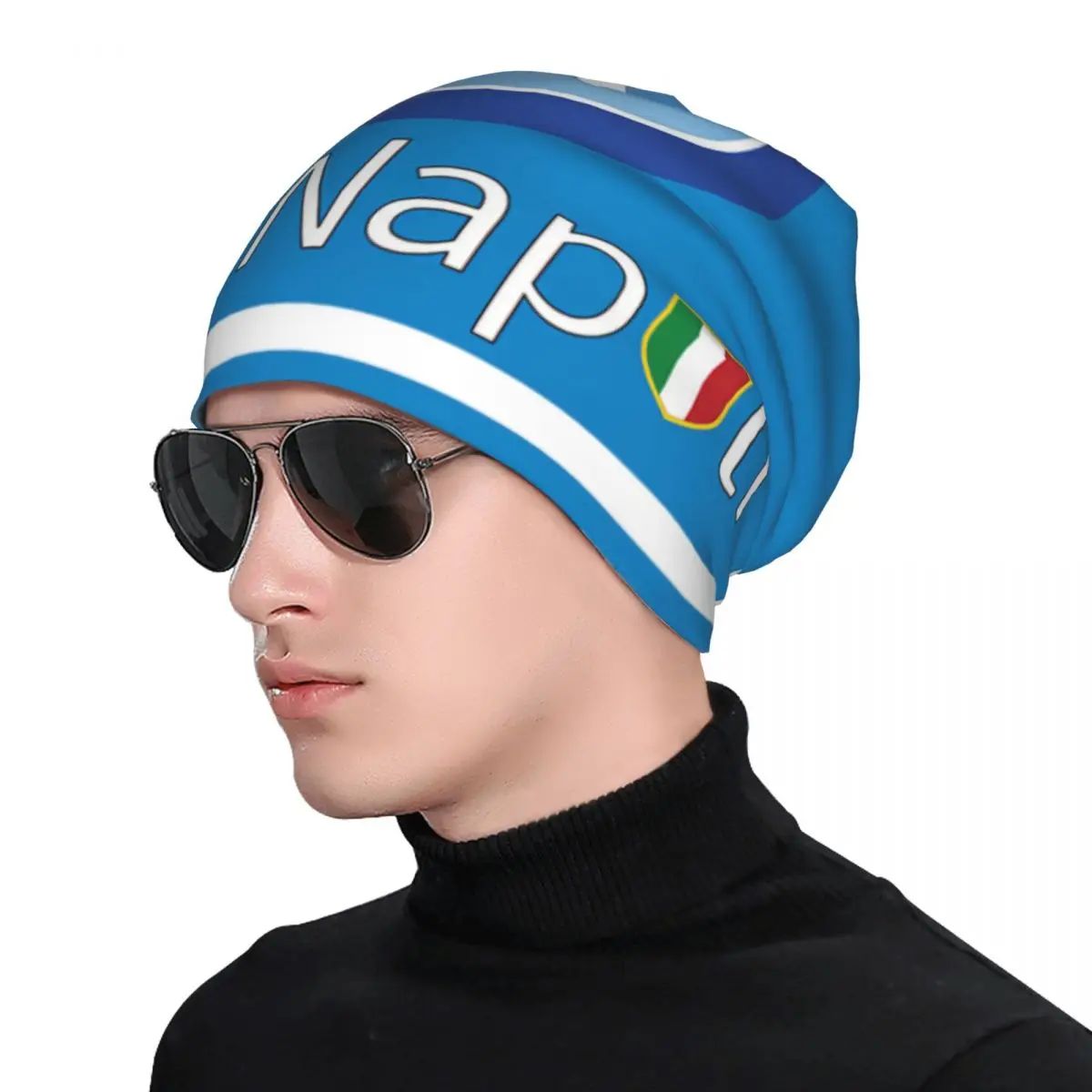 Football Ssc Naples Bonnet Hat Autumn Winter Outdoor Skullies Beanies Hat for Men Women Warm Dual-use Cap