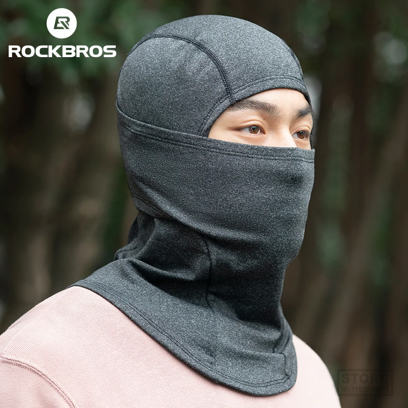 Winter Mask ROCKBROS Face Breathable Ski Cycling Scarf Running Training Balaclava Outdoor Sports Warm Winderproof Bike Equipment smile