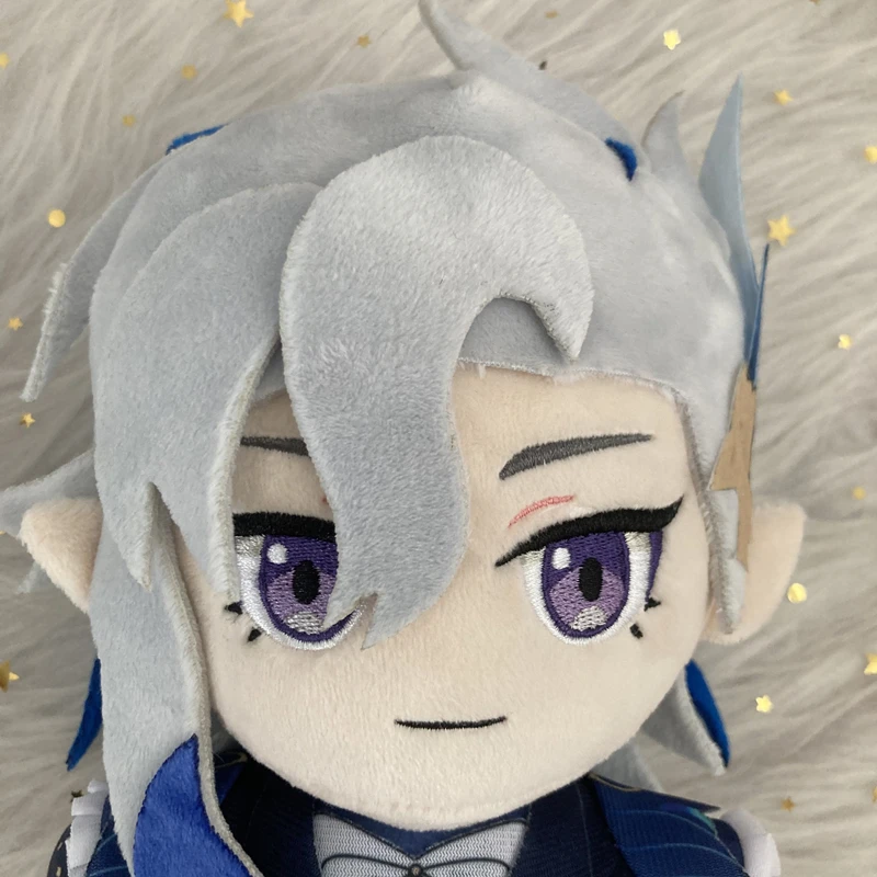 20cm Anime Genshin Impact Neuvillette Cosplay Plush Doll Toy Character Cute Soft Stuffed Pillow Christmas Halloween Gift
