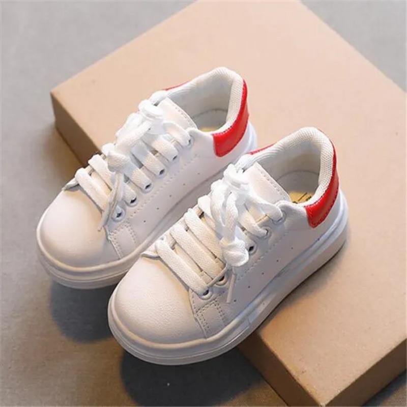 Antislip Childrens Fashion White Kids Shoes Girls Boys Athletic Shoes Lightweight Breathable Child Casual Sneakers