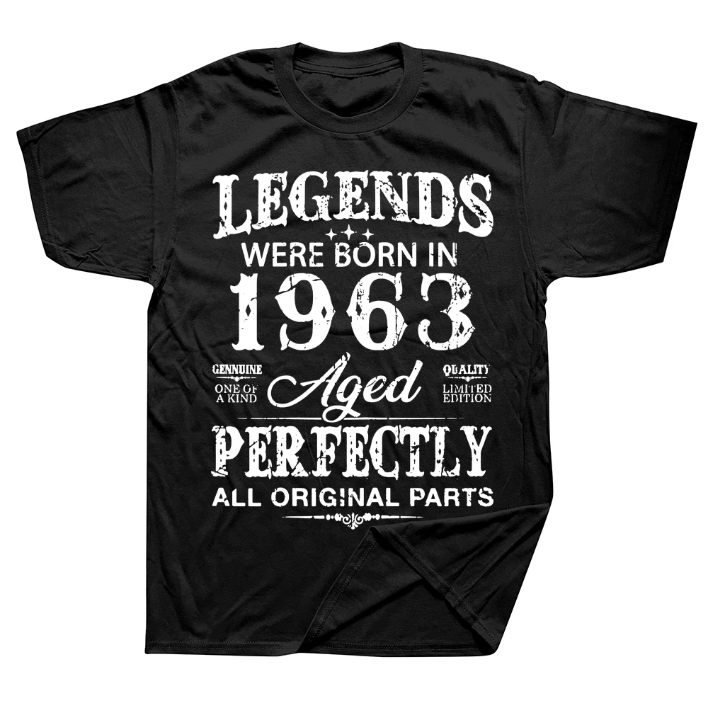 2025 Novelty Vintage 1963 Funny 60 Years Old T Shirts Graphic Streetwear Short new Sleeve Birthday Gifts Summer T-shirt Mens Clothing