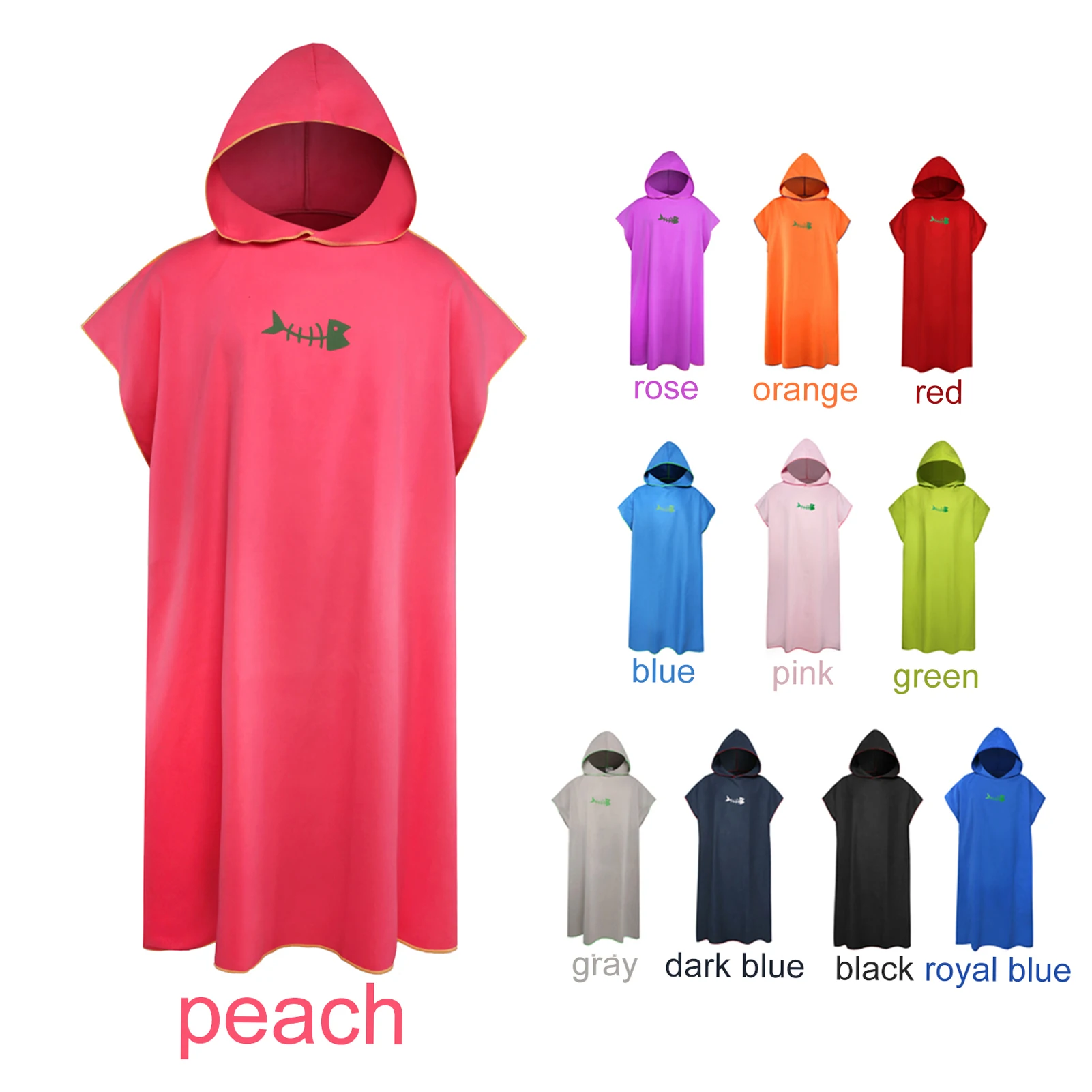 Quick-Drying Hooded new Towel Adult Diving Suit Robe Poncho Cloak Microfiber 2025 Beach Blanket Bath Towel Surf Absorbent Swim Towel