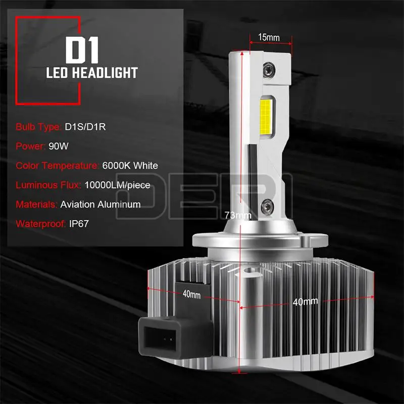 D1S D1R LED Headlights new HID D2S D2R D3S D3R D4S D4R D5S Canbus Turbo Car led headlamp Bulb 10000LM 6500K 2025 White 90W Plug&Play
