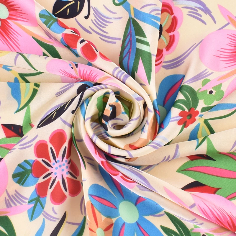 Plant Flower Women's 70 Square Scarf, Small Silk Scarf, Sun Protection, Breathable Scarf, Headband