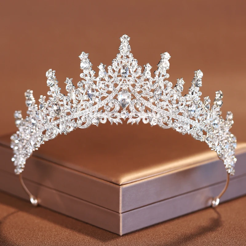 Bride new Tiaras Rose 2025 Red Exquisite Wedding Crown