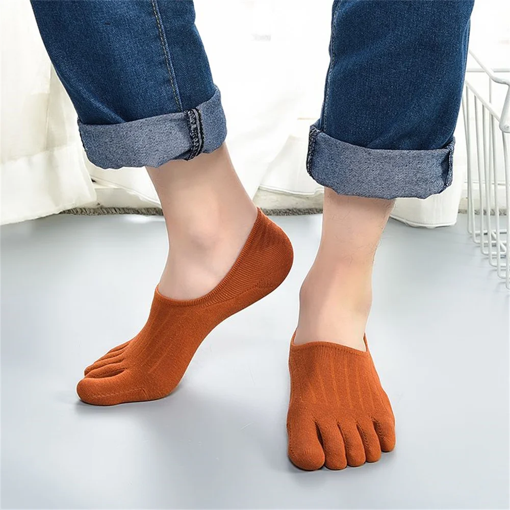 Pairs Colorful Five Fingers Socks Anti Slip Men Women Slipper Toe Sweat absorbing Boat Ankle Short 5