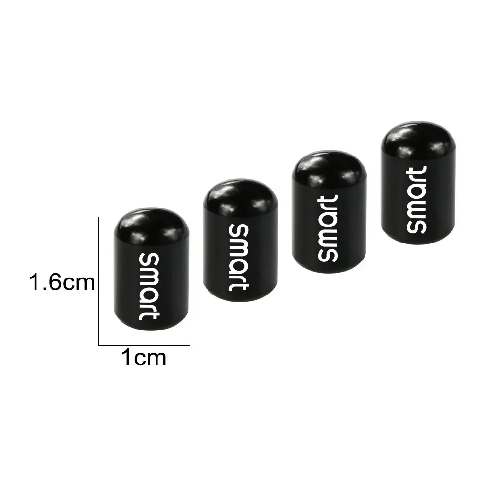 4PCS Car Wheel Tire Vae Caps Tyre Air Stems Cover For Smart Fortwo Forfour 453 2025 451 450 new Tire Stem Vae Cap Car Accessories