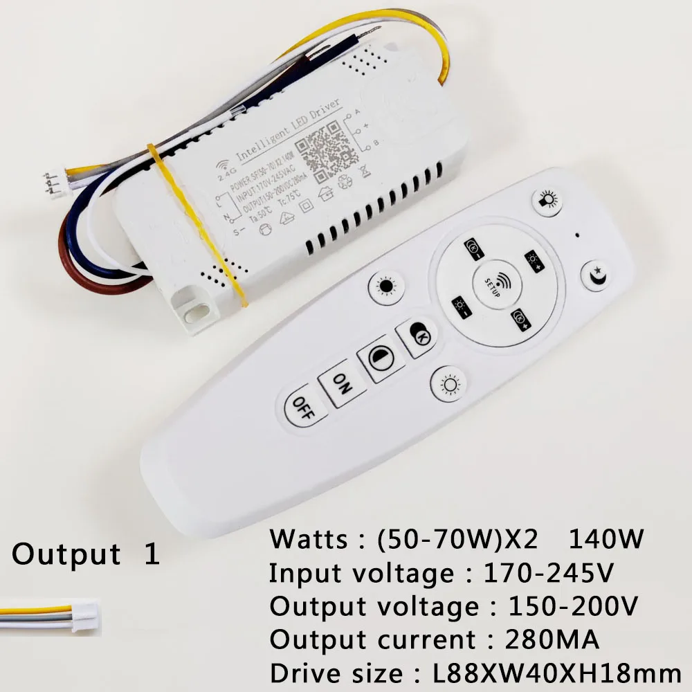 APP Control LED Driver 2.4G Remote Intelligent LED Transformer 12-24W 40W 80W 120W 360W For Dimmable Color-changeable Chandelier