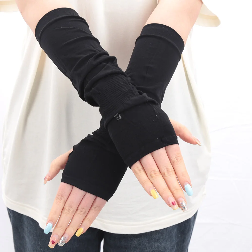 Pair Cool Arm Sleeves Sunscreen Cuff Mittens Anti Slip for Men Women Gloves Summer Outdoor Long Riding Uv Sun Protection 5