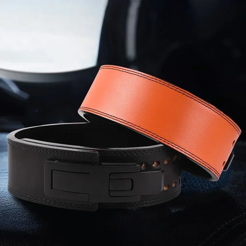 Weight Lifting Leather Belt Powerlifting Gym Belt Lower Back Support for Weightlifting Deadlifts Squats Powerlifting Lever Belt