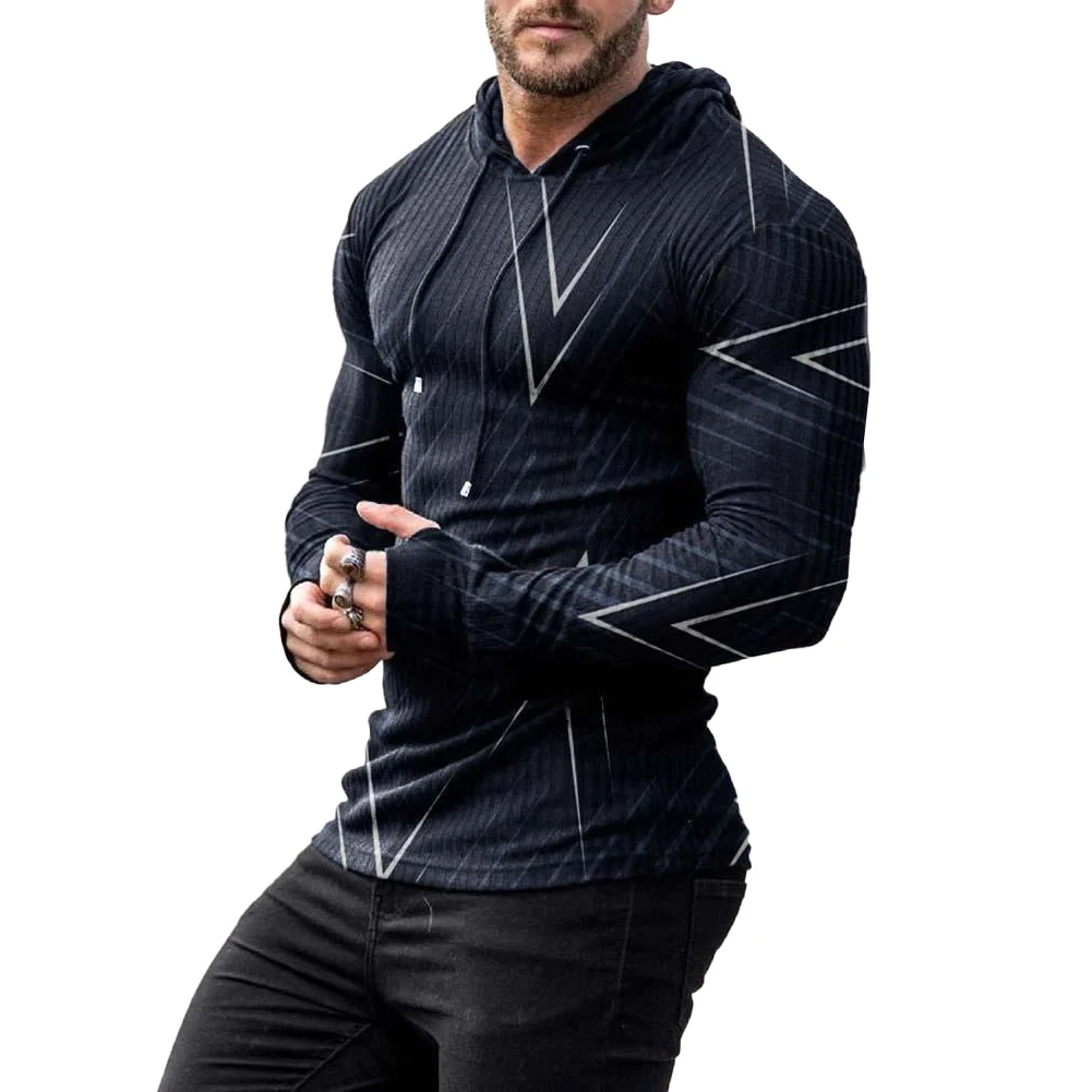 Men new Print Pullover Hoodies Hooded Sweatshirts Long Sleeve Jumper Muscle Tops Hot Sale Creative Pullover 2025 Autumn Winter Hoody