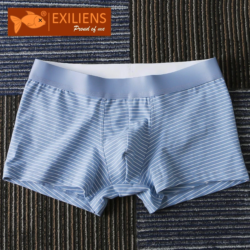 EXILIENS Striped Boxer Men Underwear Calzoncillos Slips Hombre Mens Boxers Cuecas Masculinas BoxerShorts Man Panties M-3XL 5963