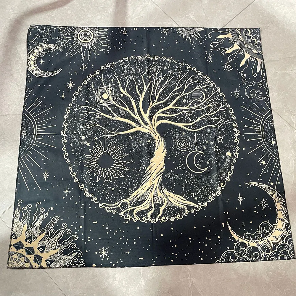 Botanical Moon Altar Cloth Tarot Mat Triple Moon Flower 2025 Spread Tarot new Reading Cloth Spiritual Oracle Card Pad Divination Tools