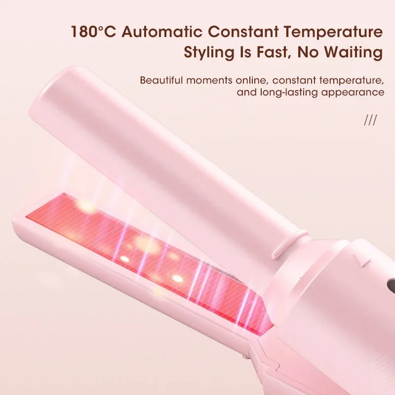 Hair Straightener Curler Comb Mini USB Plug In Antiscald Portable Wireless Brush For Home Travel Women 240315