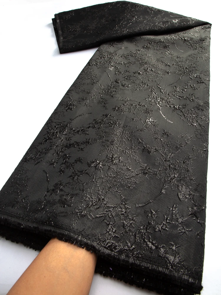 African Brocade Lace Fabric 2023 New Design Nigerian Jacquard Lace Fabric Organza Lace For Evening Party Women Dresses TY3464
