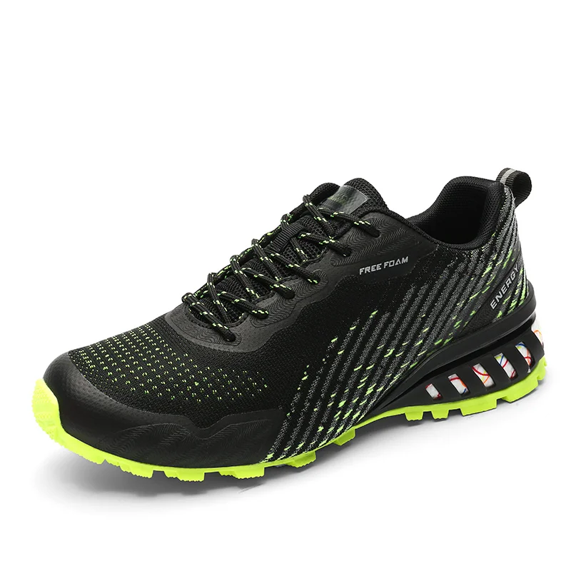 HIKEUP Men's hiking shoes Spring and Autumn track shoes Cross-country running shoes Outdoor sport Mountaineering shoes MD+rubber