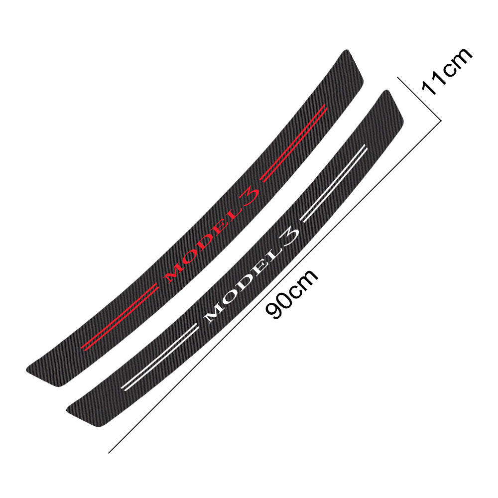 Car Rear Trunk Protective Stickers Rear Bumper Guard Plate Stickers For Tesla Model S 3 Y X 2014-2023 Auto Exterior Accessories