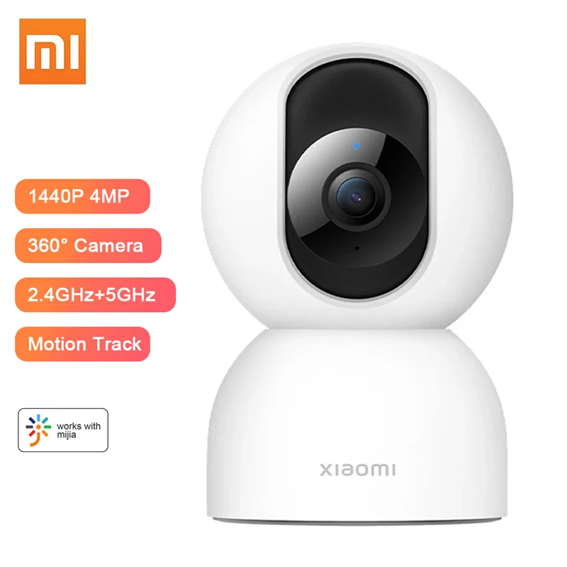 Xiaomi Mi Smart Camera 2 PTZ 360 Degree 1440P WiFi CCTV IP Webcam 2.4GHz 5GHz Low Light Full Color Home Baby Security Monitor