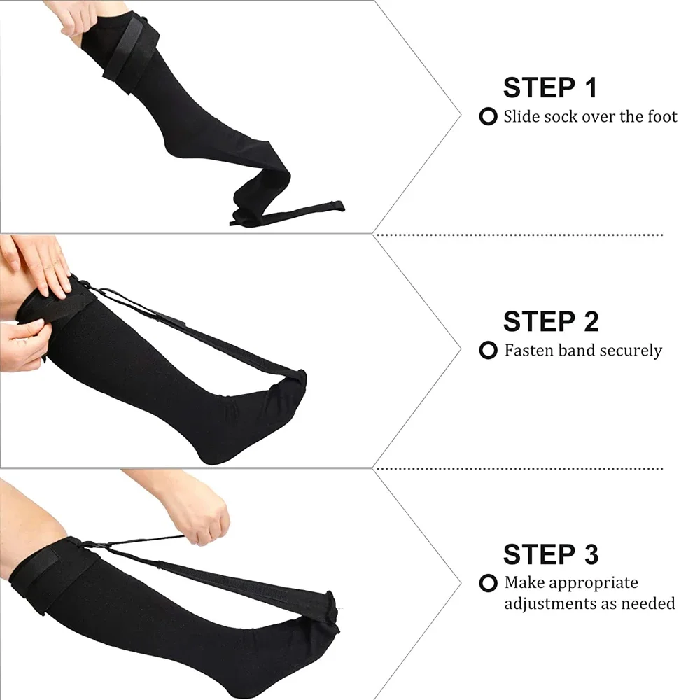 1Set Plantar Fasciitis Night Sock Stockings Soft Stretching Boot Splint for Sleeping, Achilles Tendonitis & Heel Pain Relief