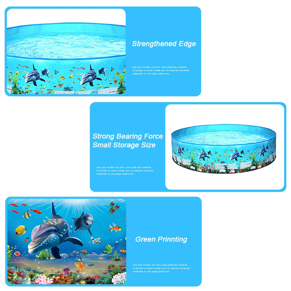Portable Inflation-free Hard Plastic Swimming Pool Folding Pool Family Swimming Pool Round Swimming Pool for Babies Kids Adults