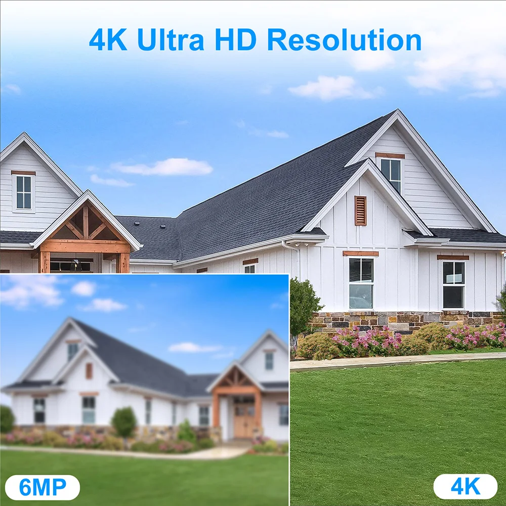 Anpviz 4MP POE IP Camera Outdoor Security PoE H.265 CCTV Video Surveillance Camera 2.8mm Lens Remote View Audio IR 30m IP66 P2P