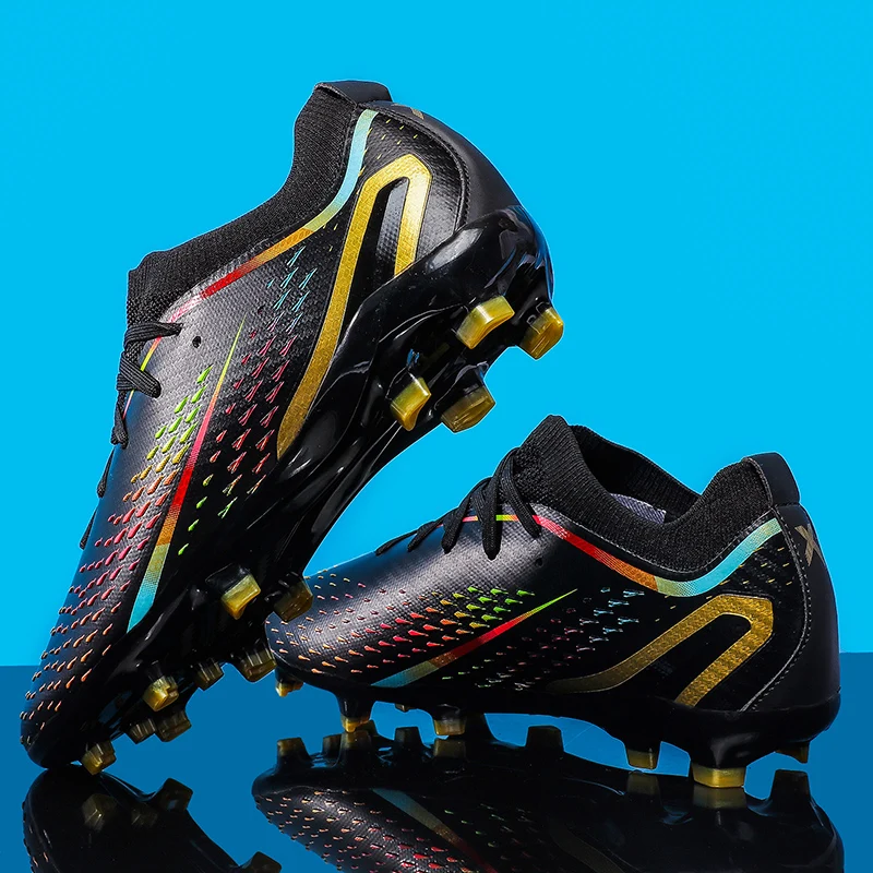 Men Soccer Shoes Adult Kids TF/FG High Ankle Football Boots Cleats Grass Training Sport Footwear Sneakers 35-45