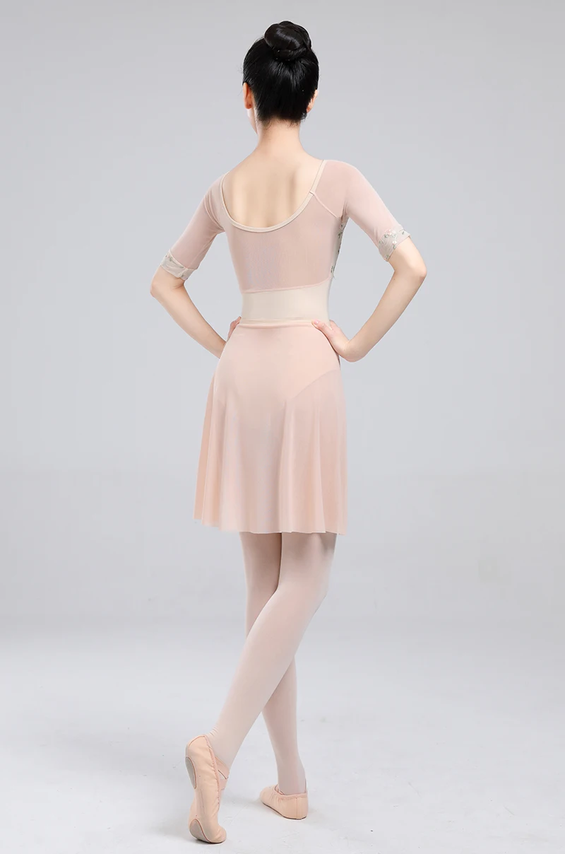 Middle Sleeve Ballet Leotard Adult 2024 New High Quality Practice Ballet Dancing Wear Women Dance Team Gymnastics Coverall