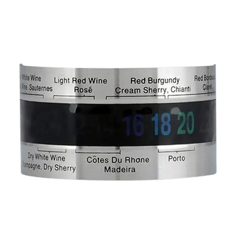 2022 Wine Collar Thermometer Bar Beverage Tool Clever Wine Bottle Snap Thermometer new Lcd Display Clip 2025 For Champagne Beer