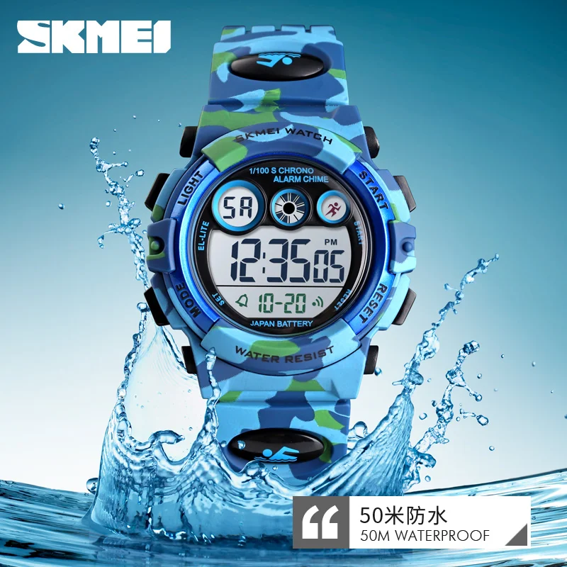 SKMEI 1547 Sport Kids Shockproof Watch Children Electronic Military Waterproof Colorful Light Wristwatches 1266 relogio infantil