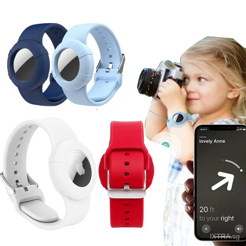 Airtag Wristband 2025 Compatible with new AirTag,Soft Adjustable Airtag Bracelet, Airtag Watch Band for Kids Toddler Baby Children Elders