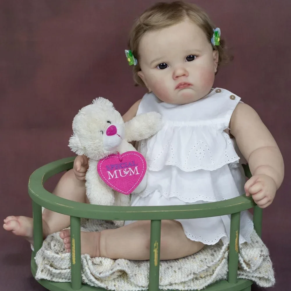 60CM Already Finished Painted Bebe Reborn Toddler CHARLOTTE High Quality Multiple layers with Visible Veins for Child gifts