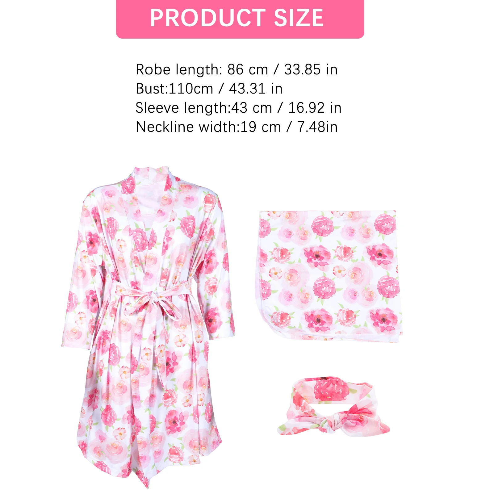 Girl Pamass Mom Baby Matching Outfits Robe Swaddle Set Mommy Me