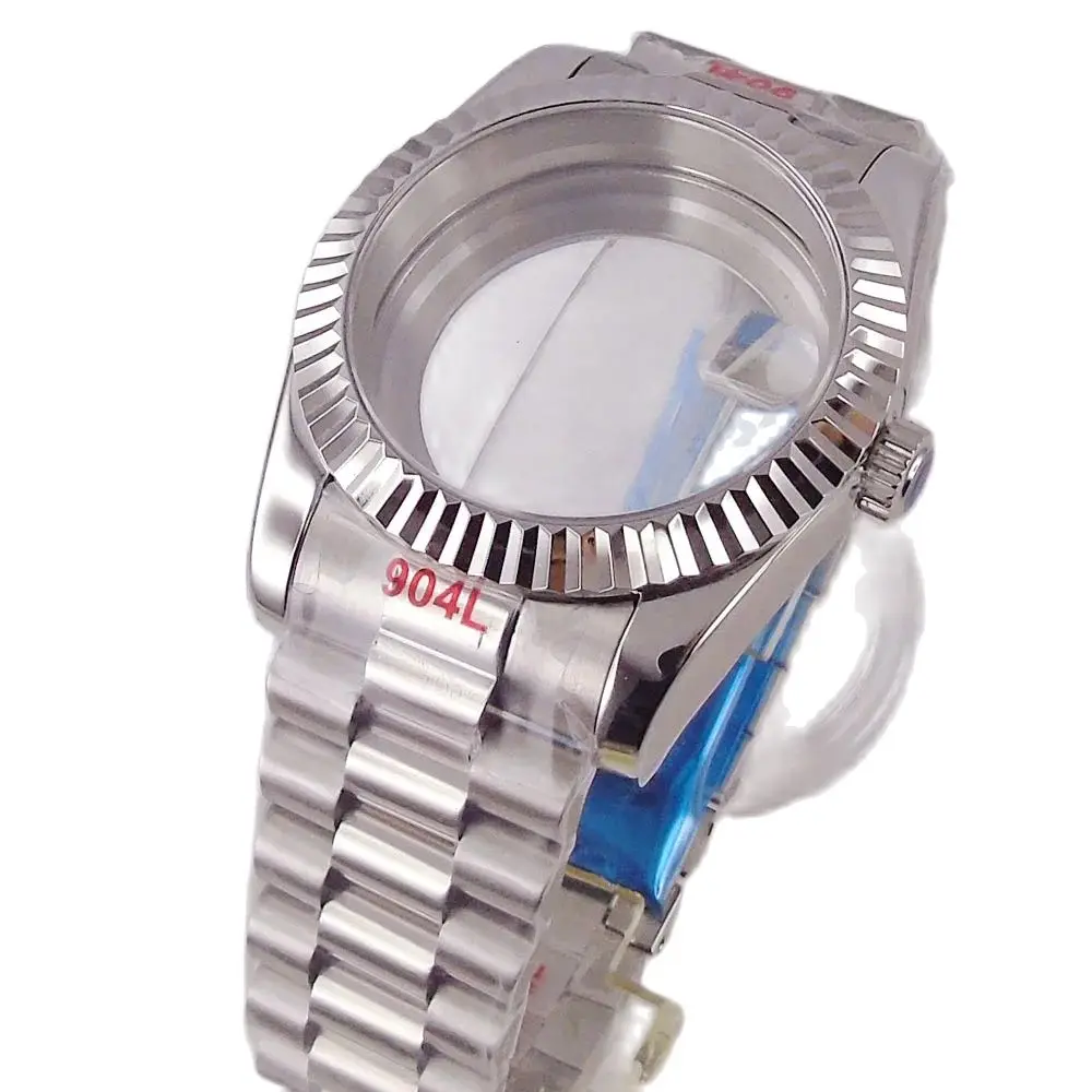 36mm 39mm Waterproof Sier Fluted Curved 2025 Watch Case for NH34 NH35 NH36 NH38 new NH39 NH70 NH72