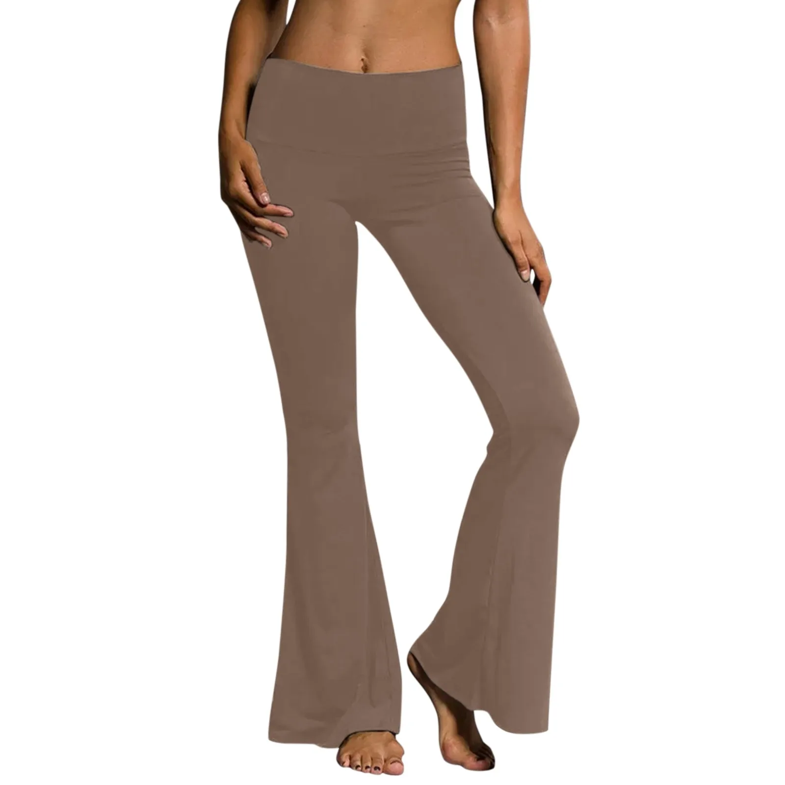 New In Workout Leggings For Women High Waist Wide Leg Palazzo Bell Bottom Yoga Pants Flare Pants Trousers Pantalones De Mujer