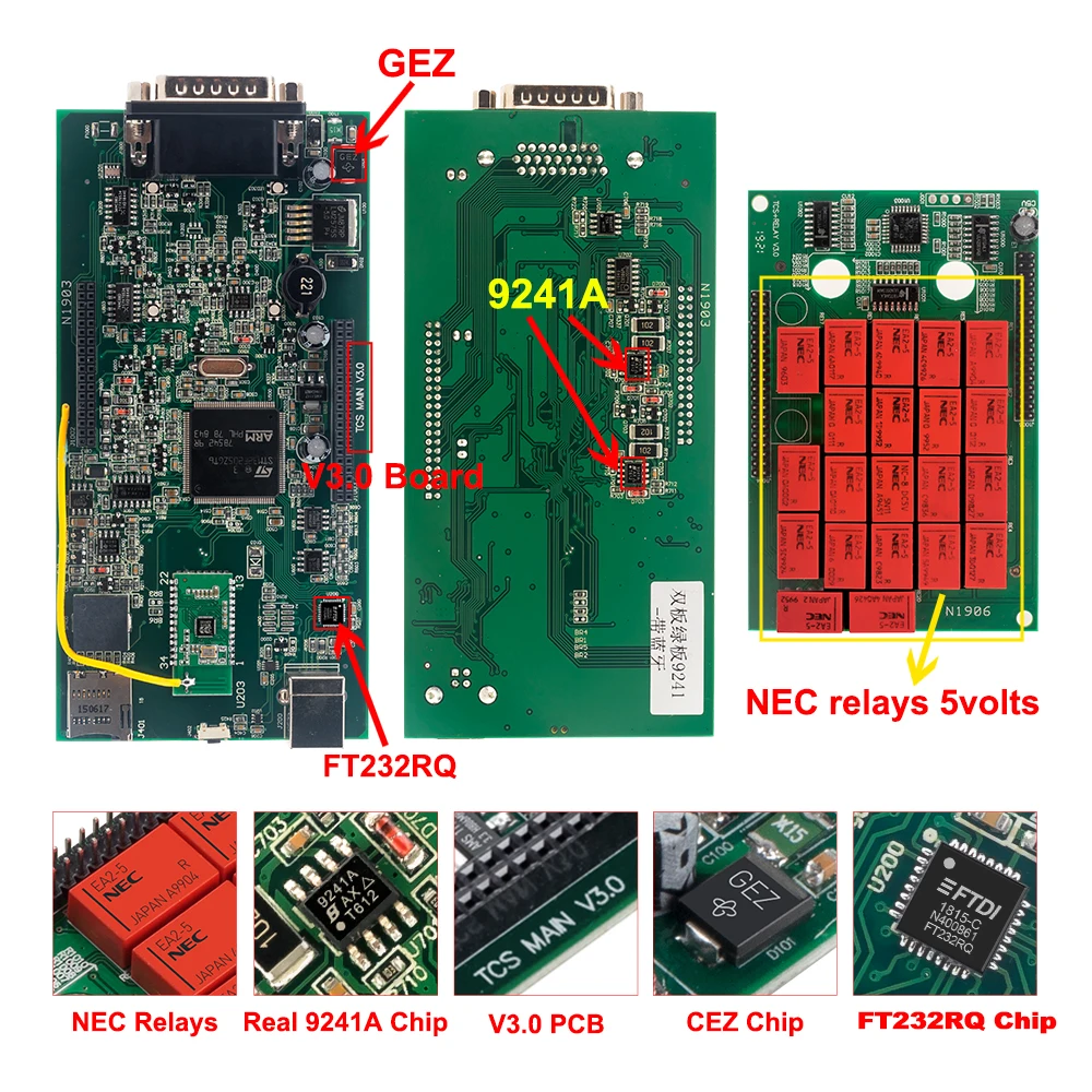 Newest 2021.11 With Keygen new Multidiag PRO TCS VCI Bluetooth Double PCB V3.0 Real 2025 9241 Chip OBD2 Scanner Car Truck Diagnostic Tool