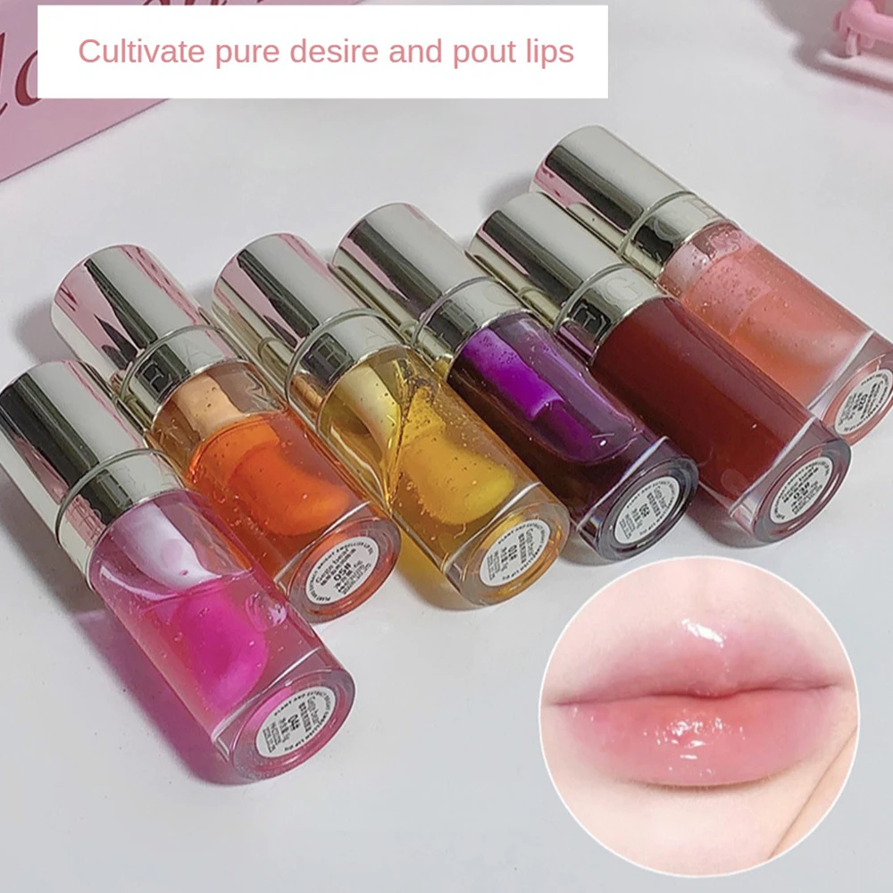 Gloss Moisturizing Lip Lip Plumper Oil Long Lasting Nutritious Liquid Lipstick Transparent Lip Oil Cosmetics Lip Tint Makeup smile
