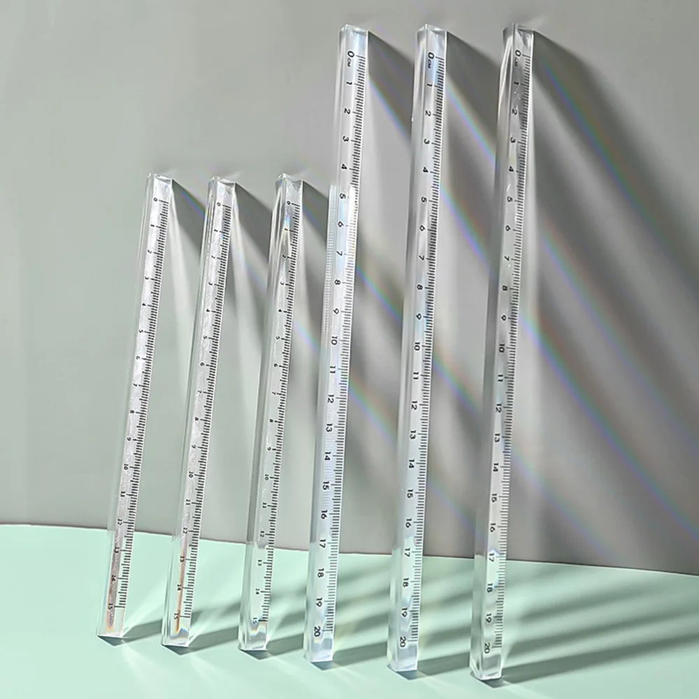 School Student Ruler Office Gadgets Transparent Triangle Ruler Stationery School Supplies Drawing Tools 1PC Triangular Ruler