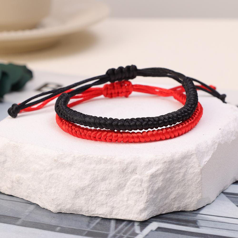 Red Rope Braided Bracelet Lucky Men Women Thread Black Bracelets Bangles Handmade Wristband Jewelry Friendship Couple Lover Gift c63da