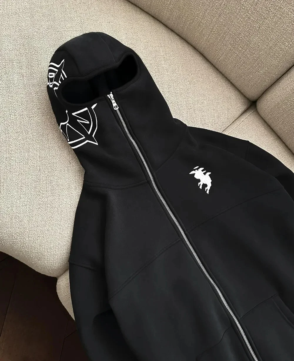 Divin Hoodie Y2K Sweatshirt Harajuku Hip Hop Graphic Print Oversized Hoodie Mens Womens New Gothic Pullover Hoodie Clothing