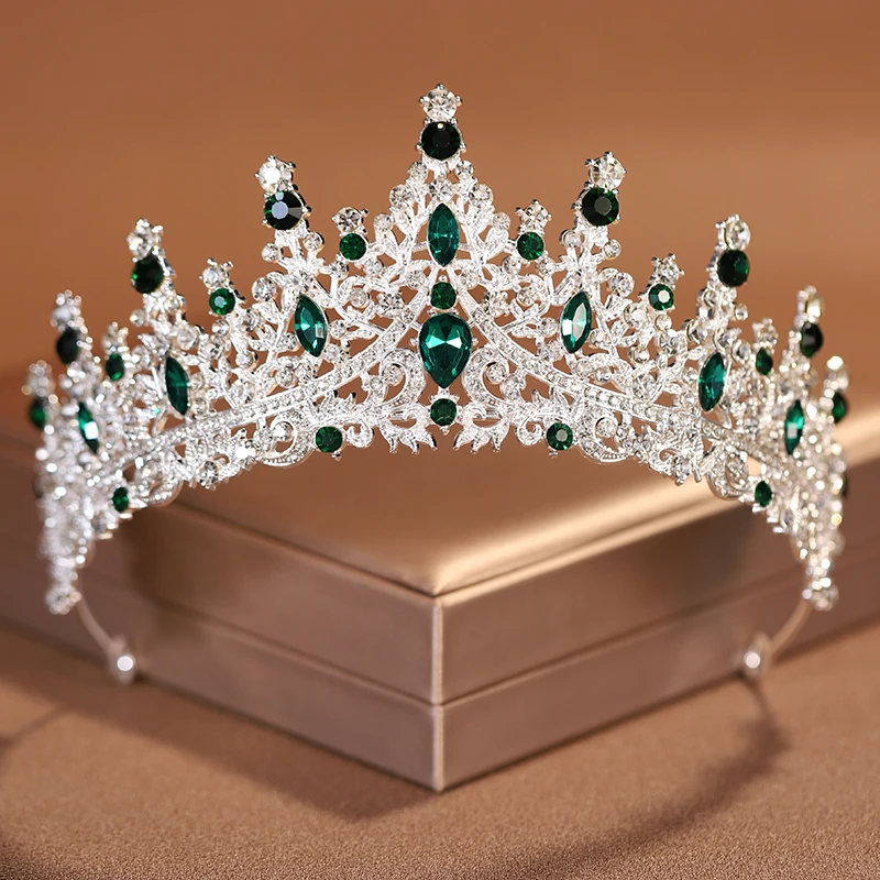 Bride new Tiaras Rose 2025 Red Exquisite Wedding Crown