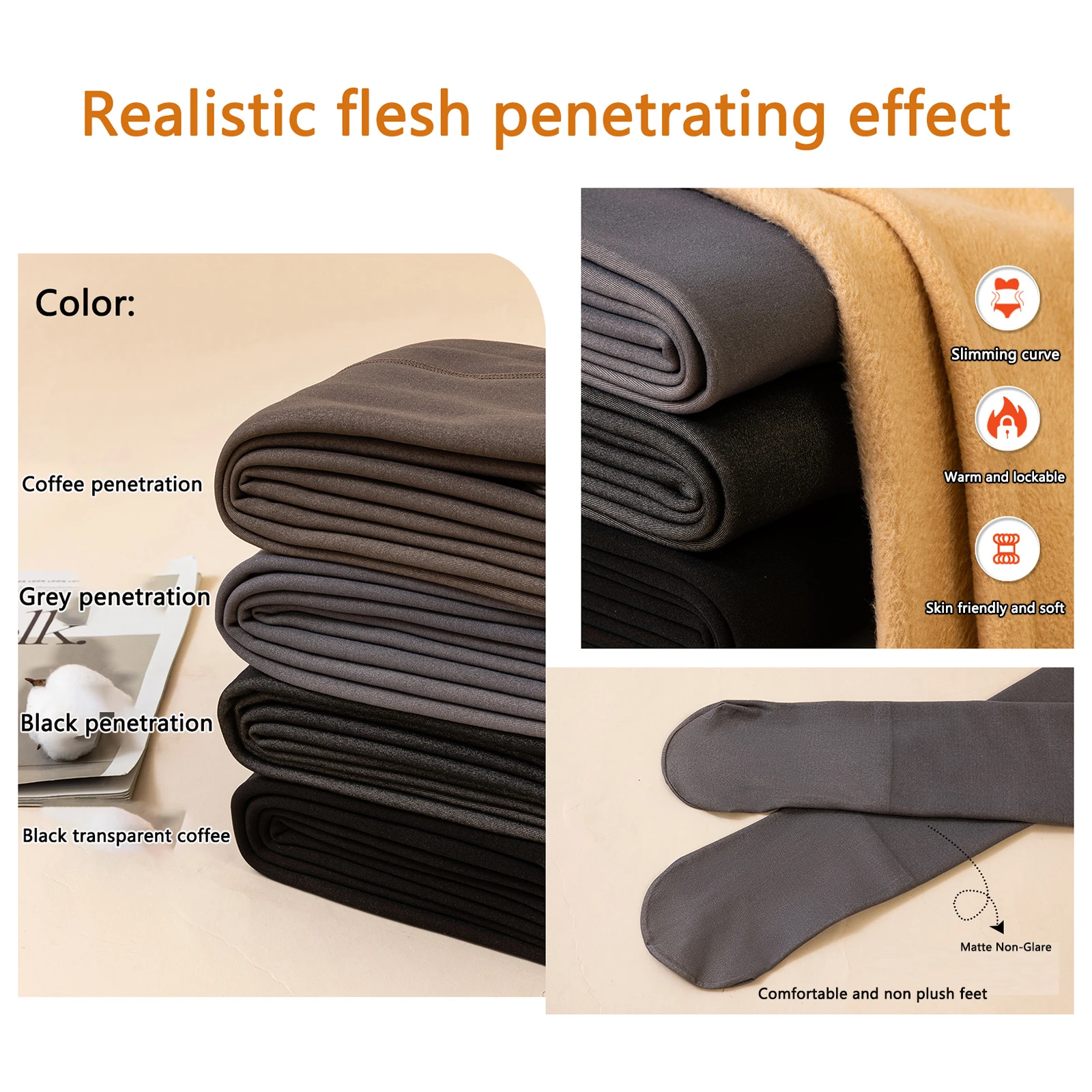 Women Hot Pantyhose Thermal Thickened Leggings Winter Skirt Push Up Warm Plush Plus Leggings Sexy Tights with Fleece Stockings smile